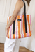 Totebag grande Stripes Naranja y Fucsia