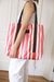 Totebag grande Stripes Rojo y Fucsia