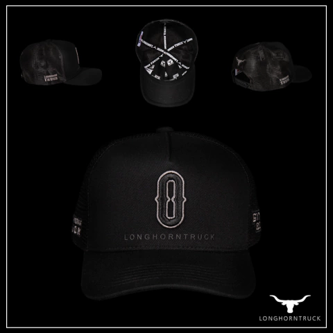 BONÉ LONHORN TRUCK PRETO LHT 203 "O" - ADESIVO DE BRINDE