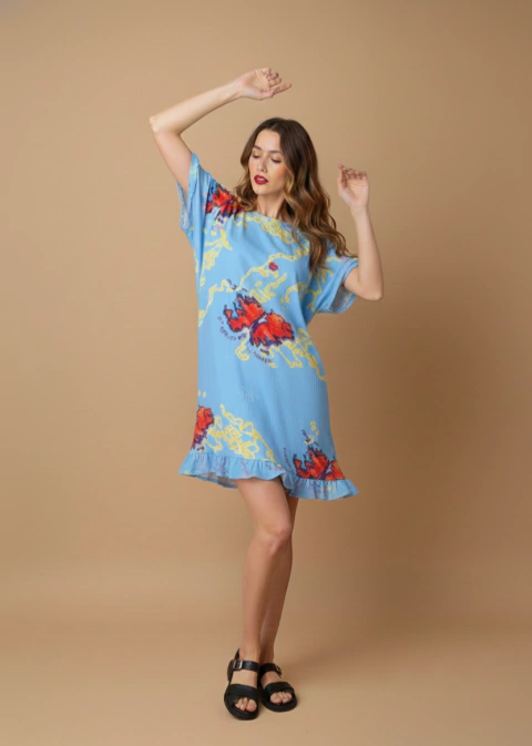 MALVINAS Celeste c/volados