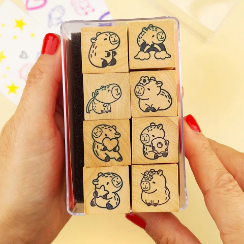 Set Capibaras 8 sellos - comprar online