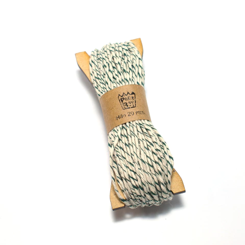 Carrete de Hilo - Verde y Blanco - 20 metros