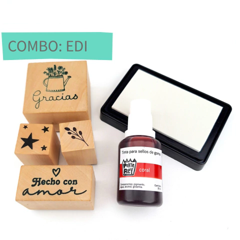 Combo Emprendedor: EDI, 4 sellitos + Kit tinta Coral