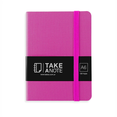 Libreta Rosa A6 - Tapa dura - Hojas lisas y punteadas