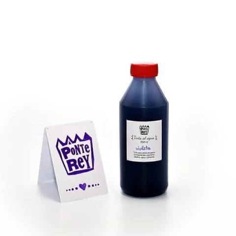 Tinta para sellos. COLOR VIOLETA, Botella 250cc en base al agua. en internet