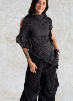 Blusa Arrugada - Negra