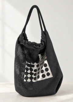 Tote bag círculos denim - comprar online