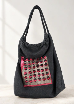 Tote bag círculos denim