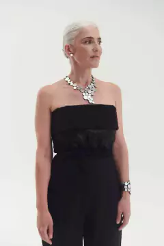 Collar Abstraction V Metallics - Plata - tienda online