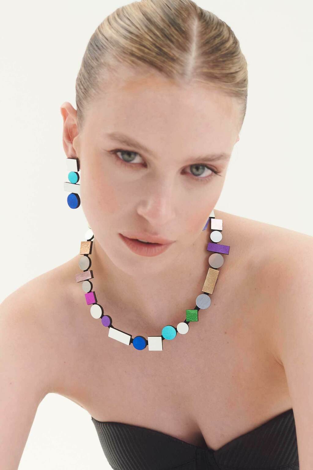 Collar Bauhaus Round - Plata + Rainbow thumbnail 3