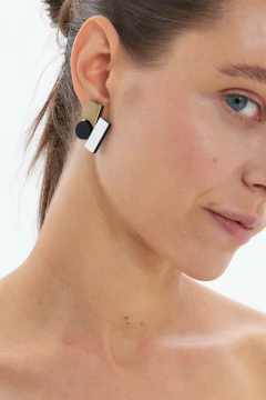 Aros Bauhaus Small - Plata/Oro/Negro - comprar online