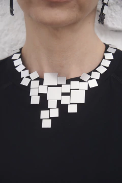 Collar Bauhaus Squares V - Plata - comprar online