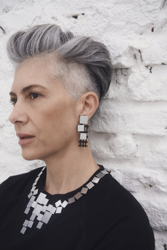 Aros Bauhaus Squares - Plata - Iskin Sisters