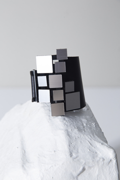 Brazalete Bauhaus Squares - Plata - comprar online