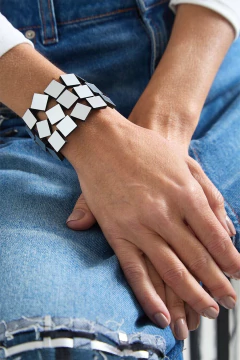 Brazalete Bauhaus Square Strands - Plata en internet