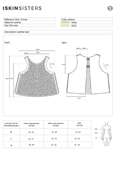 Chaleco de Cuero Emma - Silver - Pre Order