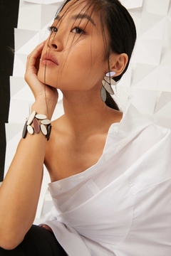 Aros Colors Petals Large - Plata - tienda online