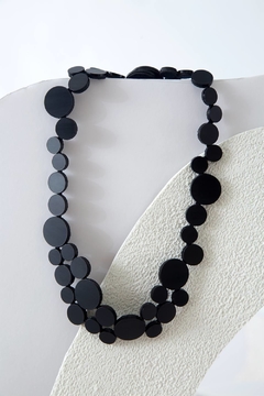 Collar Abstraction Small Metallics - Negro