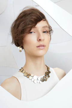 Collar Abstraction Small Metallics - Oro - Iskin Sisters