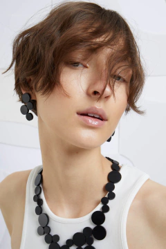 Aros Abstraction Metallics Small - Negro - comprar online