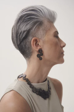 Aros Abstraction Cuero Small - Peltre - comprar online