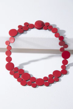 Collar Abstraction Small Cuero - Rojo - comprar online