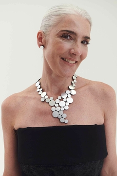 Collar Abstraction V Metallics - Plata - tienda online