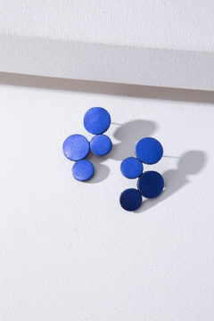 Aros Abstraction Cuero Small - Azul - Iskin Sisters