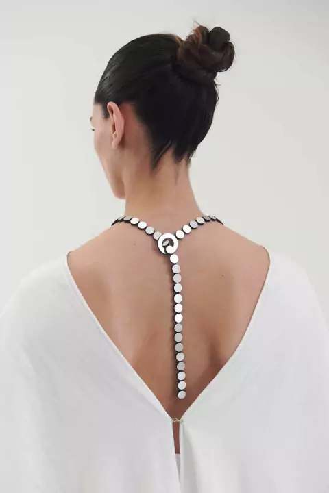 Collar Abstraction Y Silver