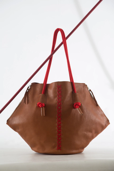 Cartera de Cuero Sydney Weekend Bag - Caramel