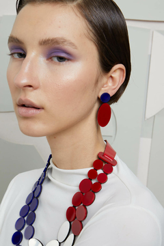 Aros Iris - Plata & Azul - comprar online