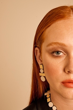 Aros Bauhaus Large Oro & Crudo - comprar online