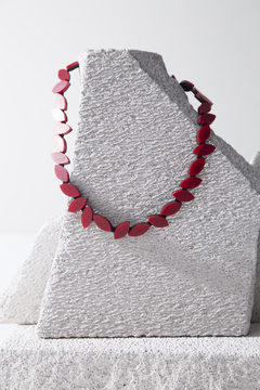 Collar Kate Leaves Round - Rojo en internet
