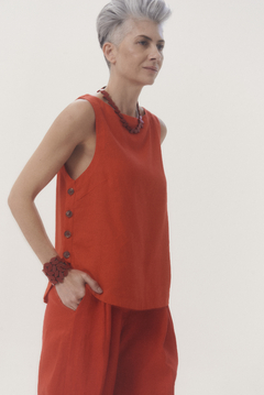 Collar Kate Leaves Round - Rojo - Iskin Sisters