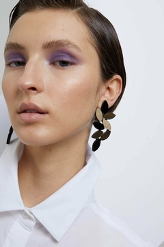 Aros Kate Leaves XL - Oro & Negro en internet