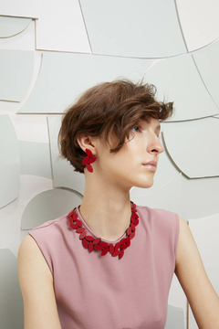 Aros Kate Leaves Medium - Rojo en internet