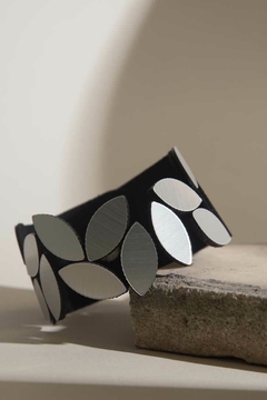 Brazalete Kate Leaves Small - Plata