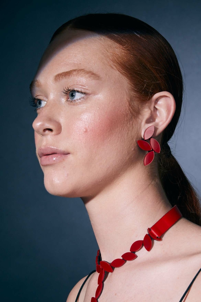 Aros Kate Leaves Medium - Rojo thumbnail 2