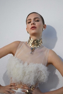 Choker Kate Leaves en V Small - Oro - comprar online