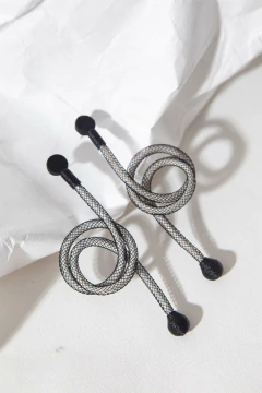 Aros Life Knot - Negro/Blanco - comprar online