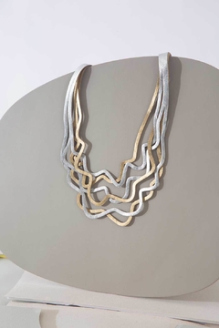 Collar Curves Duo - Plata & Oro - tienda online
