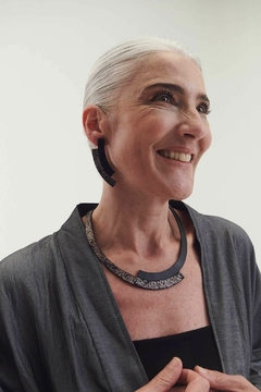 Collar Curves Duo - Negro / Peltre
