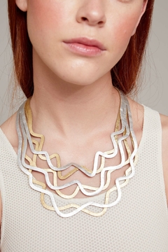 Collar Curves Duo - Plata & Oro - Iskin Sisters