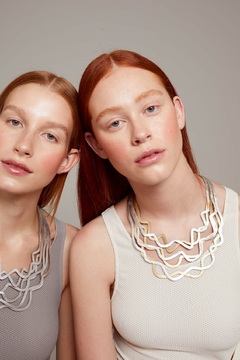 Collar Curves Duo - Plata & Oro - comprar online