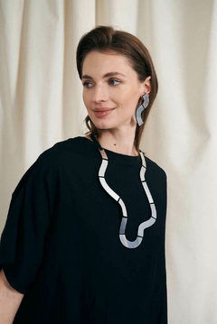 Collar Mies Wave Long - Plata