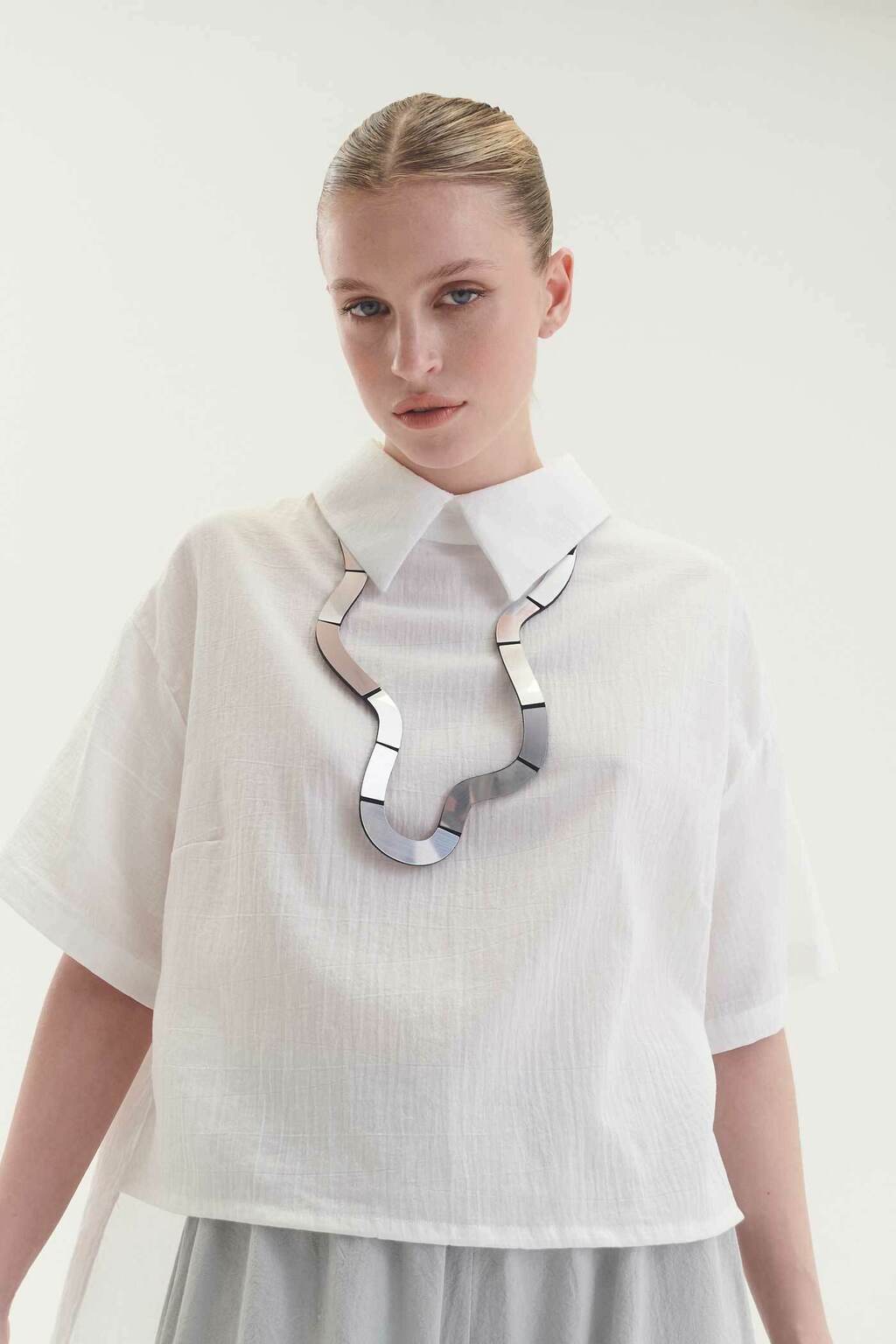 Collar Mies Wave Long - Plata thumbnail 3