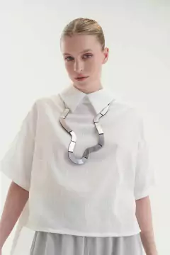 Collar Mies Wave Long - Plata en internet