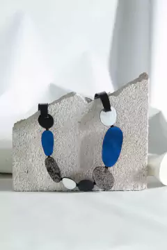 Collar Organic Reflections Round - Plata/Negro/Peltre/Azul en internet