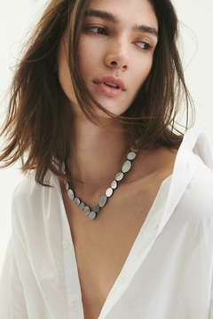 Collar Organic Reflections V Small Stones - Plata - comprar online