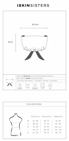 Top de cuero - Plata